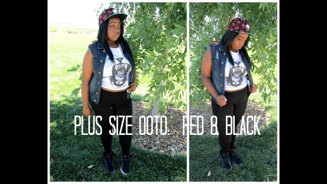 'OOTD Tomboy Red & Black | Disabled, Plus size Fashion'