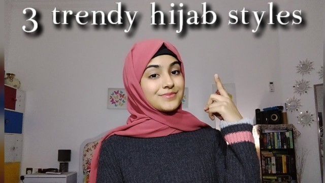 '3 EVERYDAY HIJAB STYLES | quick & easy chiffon hijab tutorial 2022'