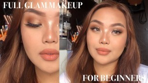 'how to: full glam makeup for beginners ♡ perfect for formal events! (graduation, prom & weddings)'