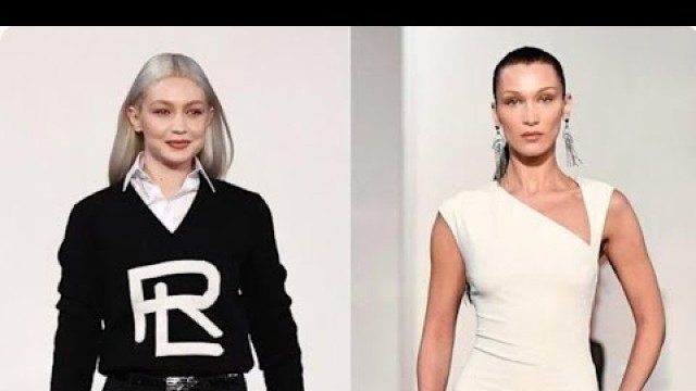 'Gigi and Bella Hadid walk for  Ralph Lauren fall/winter 2022 ❤️#shorts #gigi #bella #Delightful