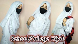 'School and College Girls Hijab Tutorial | Easy School/College Going Girls Hijab Style'