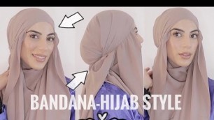 'Hijab Tutorial (bandana look) | Elegant And Gorgous Hijab Style!'