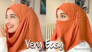 'Arabic hijab style -Very Easy and comfortable-hijabtutorial'