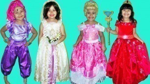 '50 Halloween Costumes Disney Princess Kids Costume Runway Show Anna Queen Elsa'