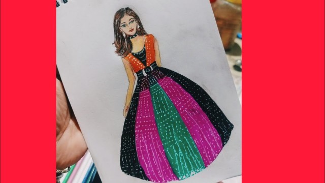 'Girl Drawing || How to Draw a Fashion Girl || Dress design drawing model || Barbie drawing |]'