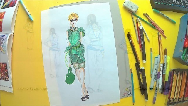 'Fashion-Modelle zeichnen mit Bleistift und Marker Teil 3'