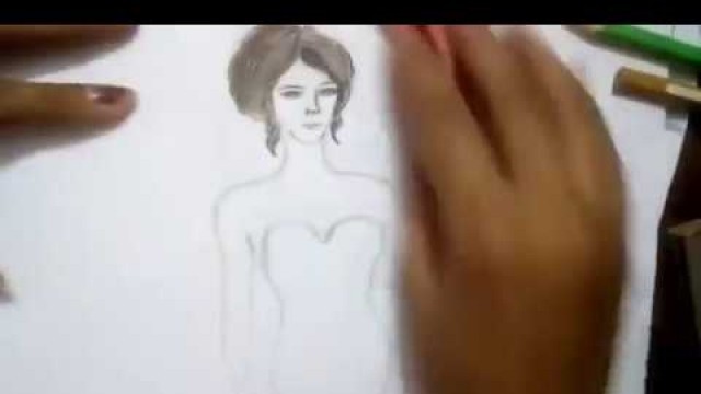 'Creative Dress Art || How to draw a fashion model'