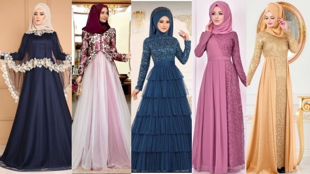 'Long Maxi With Hijab Fashion Dress Design//Girls Hijab Fashion'