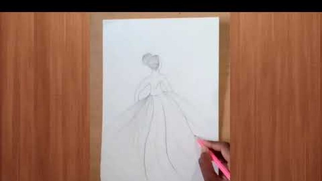 'Girl drawing।। How to draw fashion  girl dress desgin  drawing model ।। bardie drawing'