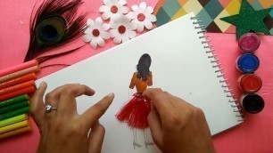 'Girl Drawing | How to Draw a cute Fashion Girl | Dress design drawing model | Barbie drawing |'