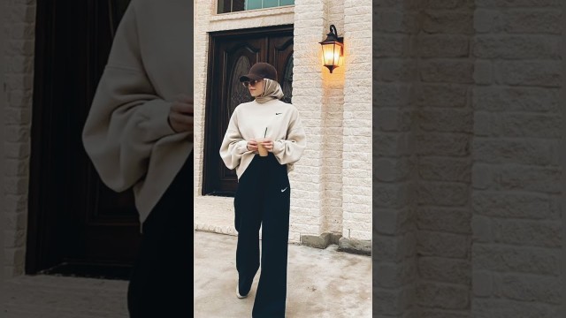 'Aesthetic Hijab outfits||Hijab fashion #shorts#ootd'