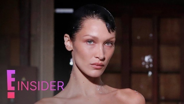 'Bella Hadid Has Dress SPRAY-PAINTED ON During Runway Show | E! Insider'