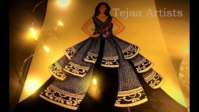 'Mandala Gown || Mandala Dress || Mandala Art || Fashion Illustration || Mandala Drawing'