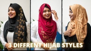 'Eid Special Hijab Tutorials! 3 Different Hijab Styles | FAIZA | Next Door Faiza'