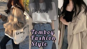 'Korean tomboy fashion look || Korean fashion with cool look....'