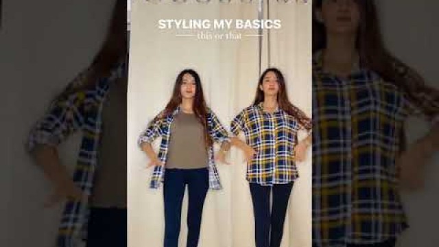 'Tomboy or Chic? This or that? | Style checkered t-shirt in 2 ways | Basic Styling'