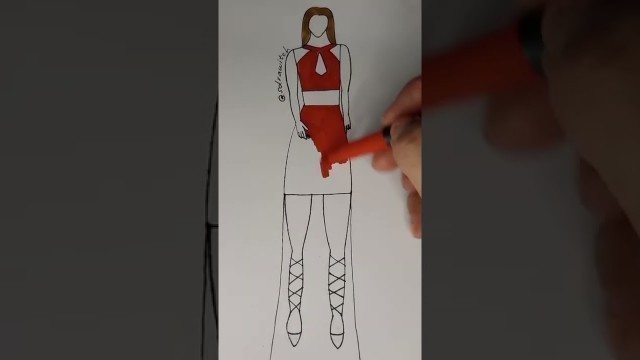 '#fashion #illustration #art #color #satisfying #drawing #model #watercolor #brushpens #artist #cute'