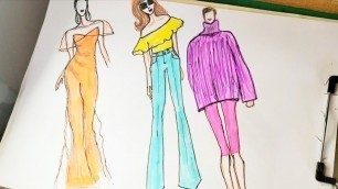 'رسم عارضات ازياء- 3-/fashion model drawing-3'