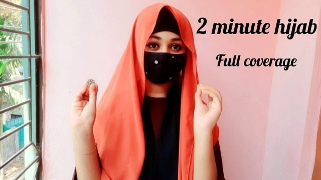 '2 minute hijab || instant / ready hijab tutorial || Mustarin Sultana❤️'