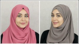 '2 New Chiffon Hijab Tutorials | Muslim Queens by Mona'