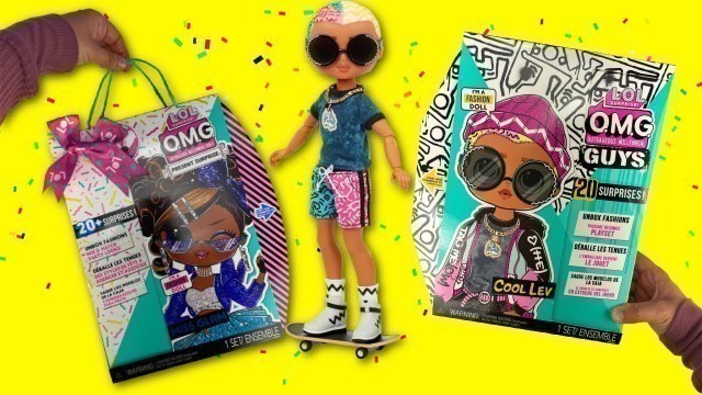 'Lol Surprise OMG Guys Cool Lev and OMG Present Surprise Miss Glam Fashion Dolls'