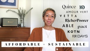 'THE 10 MOST AFFORDABLE SUSTAINABLE FASHION BRANDS | Vlogust'