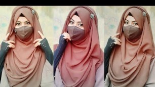 'Full Coverage Jorjet Hijab Tutorial/Full coverage hijab style |Sneha Hijab Queen 