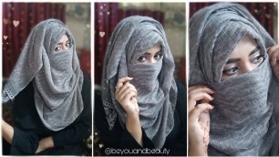 'Easy Layer Hijab tutorial with Niqab | Full coverage hijab | Everyday Hijab | Be you and Beauty'