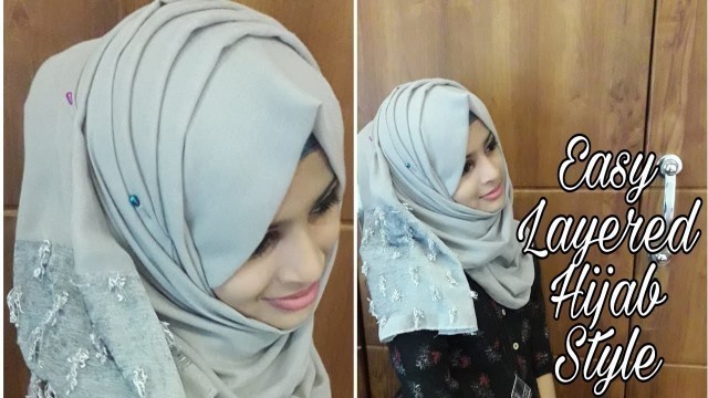 'Easy Layered Hijab Style ||Full Covered||Hijab Tutorial||Easy Hijab Style ||Layered Hijab Style'