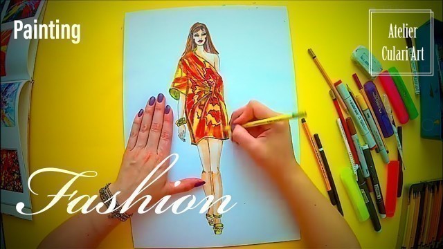 'Fashion-Modelle zeichnen mit  Bleistift und Marker'