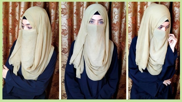 'Summer Hijab Style With Niqab 2022 || 2 minute niqab || Instant Hijab Tutorial'