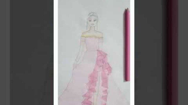 'Beautiful pink frill gown