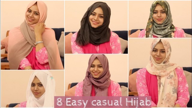 '8 Easy Hijab Styles / Everyday Casual Hijab / Bridal Hijab / Hijab for School & College / Zulfia'