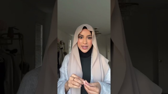 '2 easy hijab styles with one hijab magnet #hijab #hijabutorial #hijabstyle'