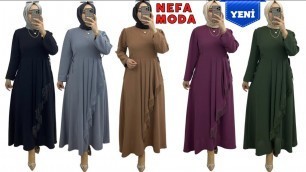 '( BU ELBİSE KAÇMAZZZ !!! ) NEFA MODA TESETTÜR GİYİM - 2022 Hijab Fashion'