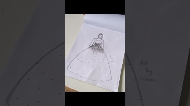 'Girl drawing || A fashion girl || dress design drawing model || Barbie sketching'