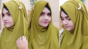 'Hijab Style With Hair Clips,, Accessories || Full coverage 