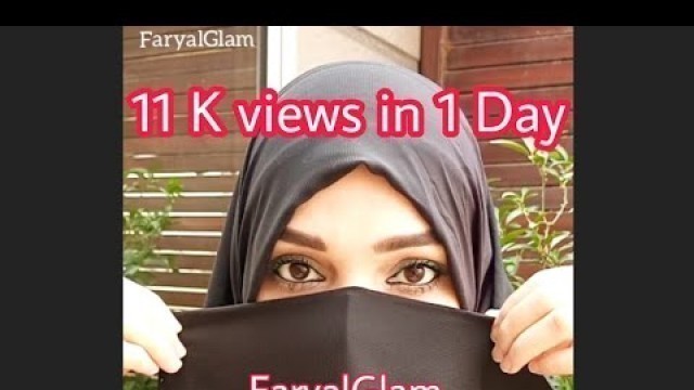 'Hijab with Niqaab tutorial 2021|| New Hijab style easy and quick for college/university #FaryalGlam'