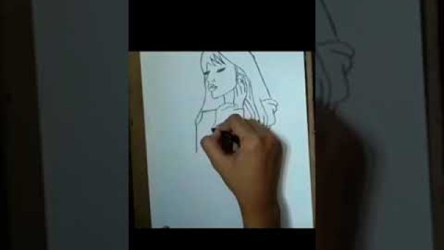 'fashion model girl drawing 