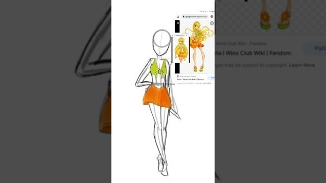 'drawing Winx club Stella-fashion illustration'