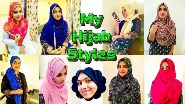 '7 EASY HIJAB STYLES TUTORIAL | Hijab Tutorial | SKIS | Tamil'