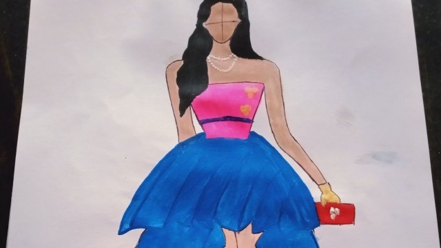 '#fashionmodel easy dress drawing 