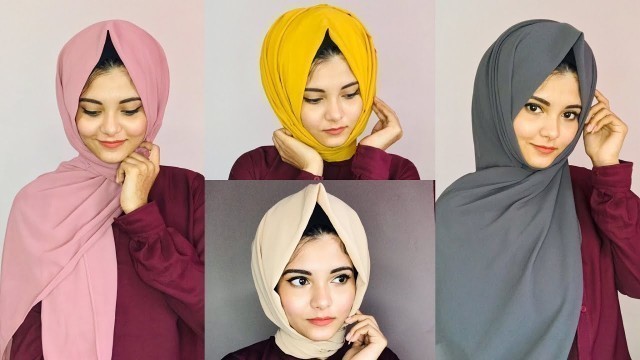 'My everyday hijab styles | easy hijab tutorials'