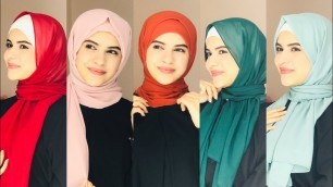 'اشيك واسهل واحدث 10 لفات حجاب  جميع لفات الحجاب الانيقه hijab fashionseen star'