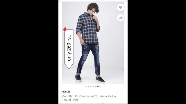 'ketch men slim checkered cut away collar casual shirt / ketch check shirt unboxing video / flipkart.'