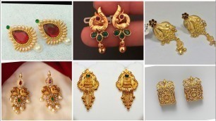 'New Fashion Light Weight Gold Earrings Design Collection'