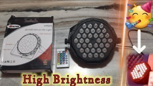 'Baisun 36 RGB Fashion Par Light || Review + Testing || Cheap Dj Light || Party Light'