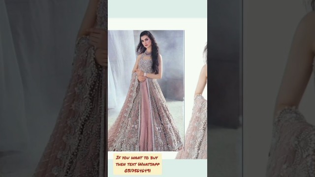 'unique wedding or party dress in light colour  || maryam fashion shop'