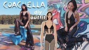 'Making an Outfit for Coachella FULL PROCESS!!  (easy 1 DAY PROJECT for music festival clothing!)'