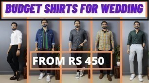 '*UNDER* 799 Rs casual shirts to wear for a wedding| Wedding casual outfit ideas'